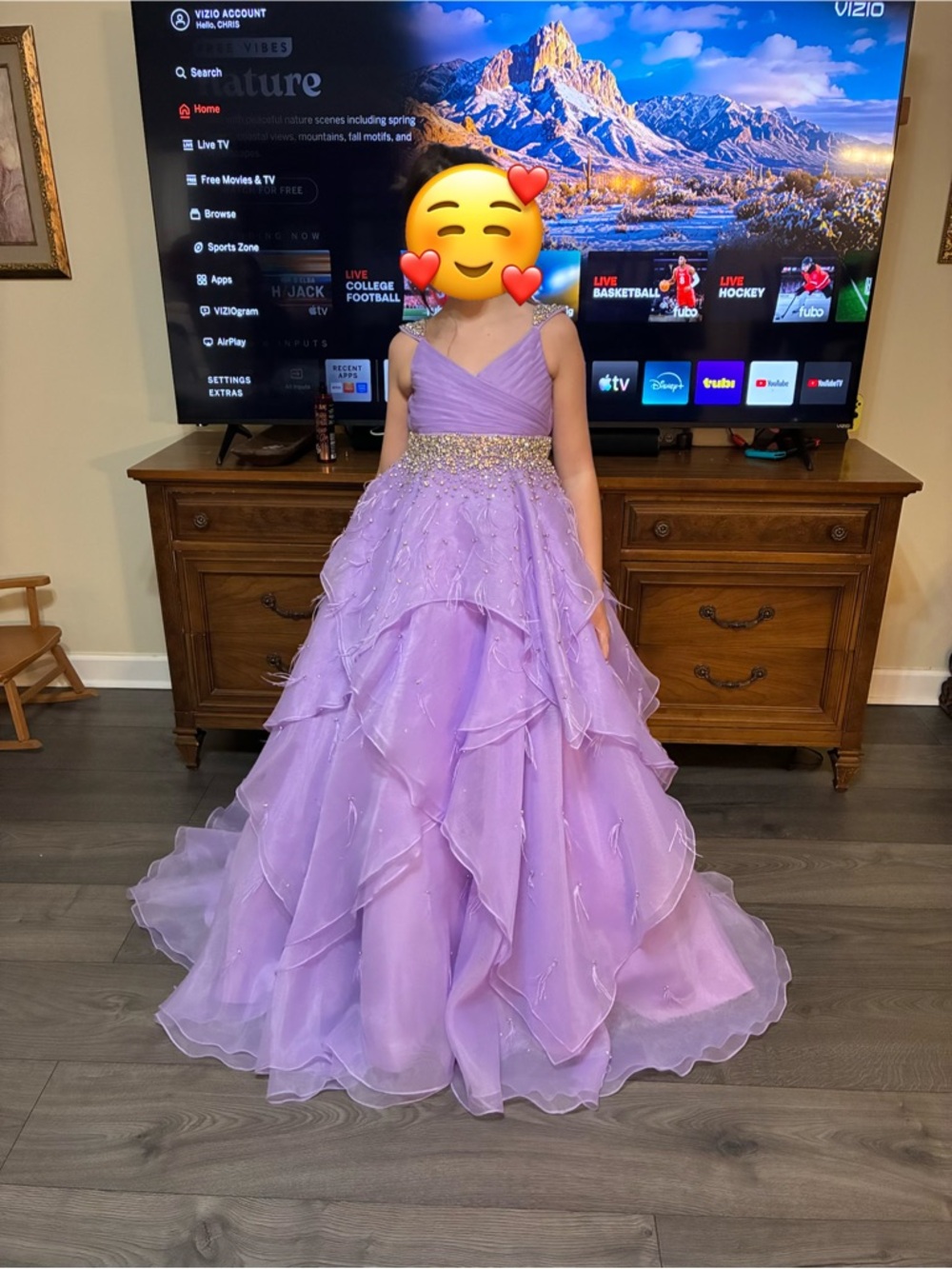 ASHLEYlauren Kids size 10 lilac dress